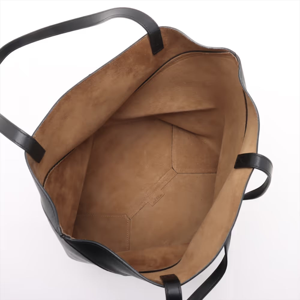 Loewe Puzzle Fold Medium Leather Tote Bag Black