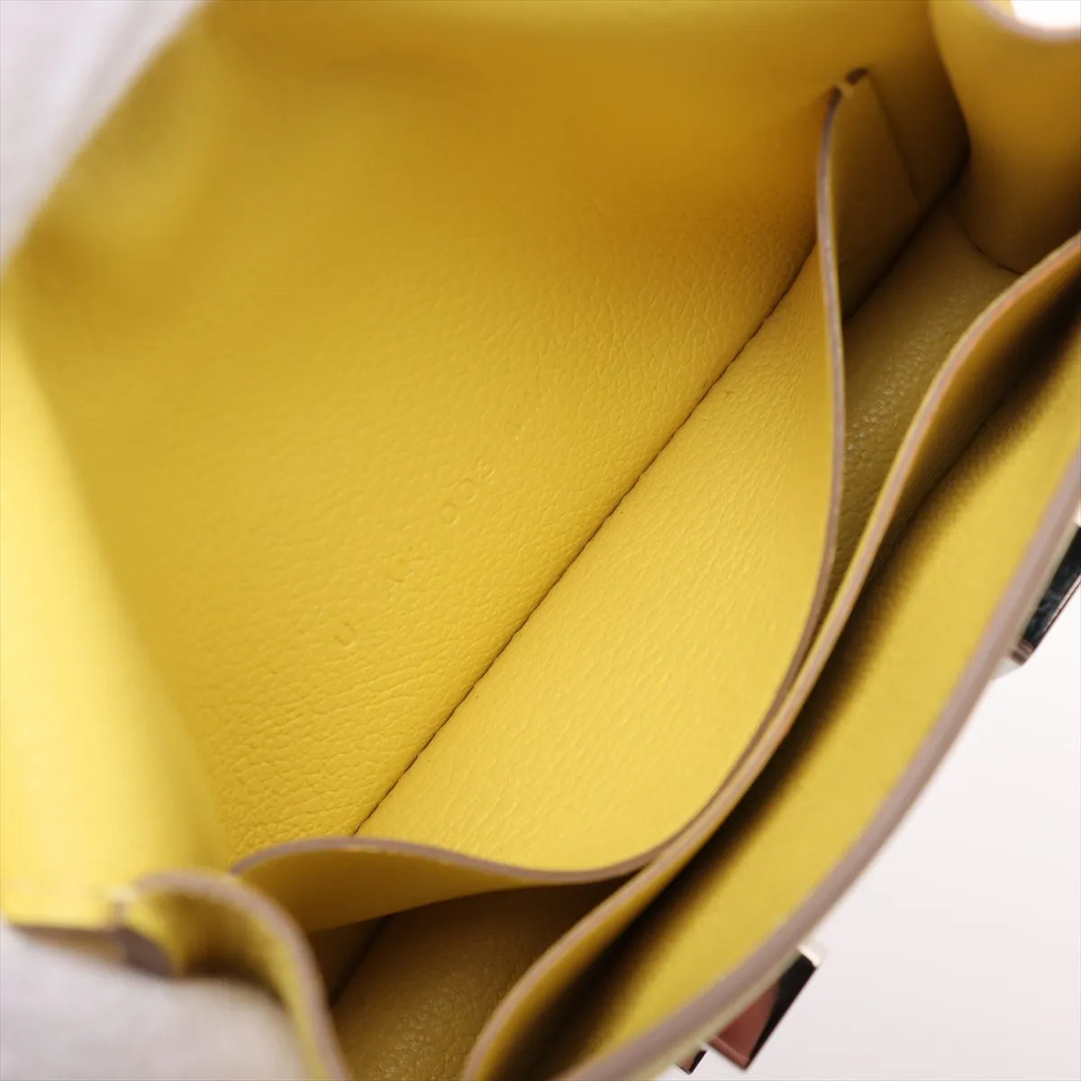 Hermès Constance Slim Evercolor Compact Wallet Yellow