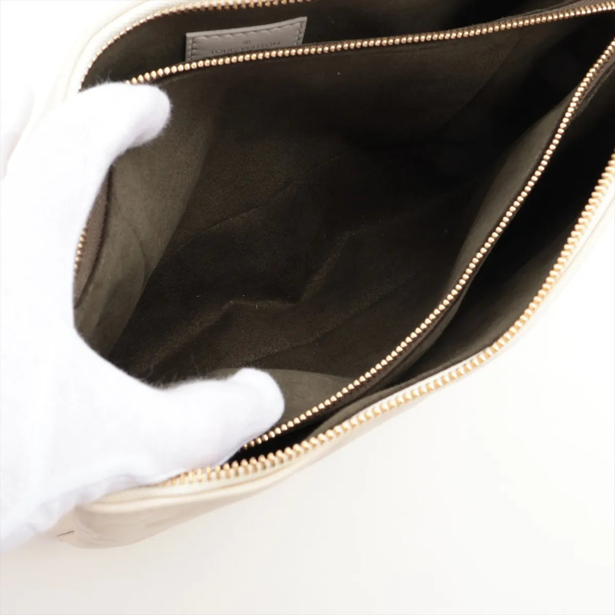 Louis Vuitton Monogram Embossed Coussin PM White