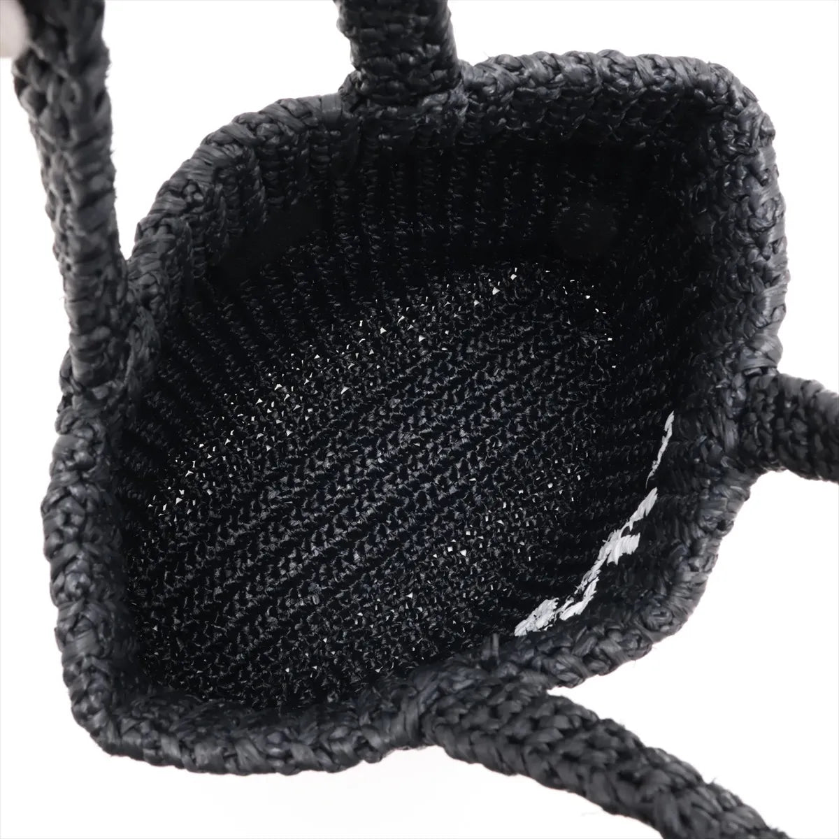 Prada Raffia Tote Bag Black