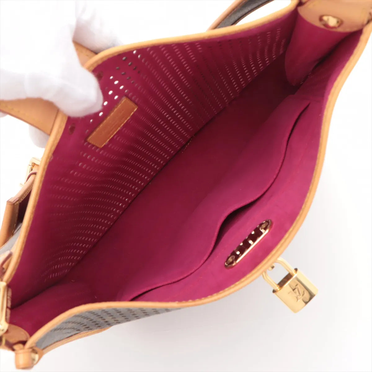Louis Vuitton Monogram Perforated Musette Brown x Pink