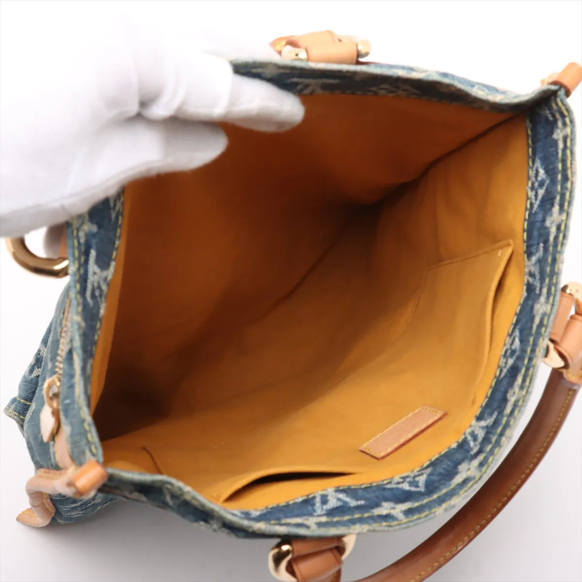 Louis Vuitton Monogram Denim Flat Shopper Blue