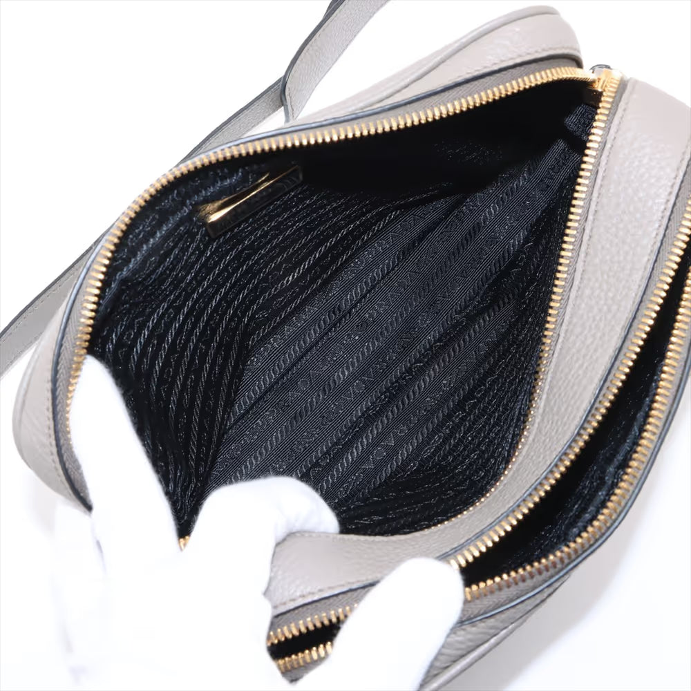 Prada Vitello Daino Leather Shoulder Bag Beige