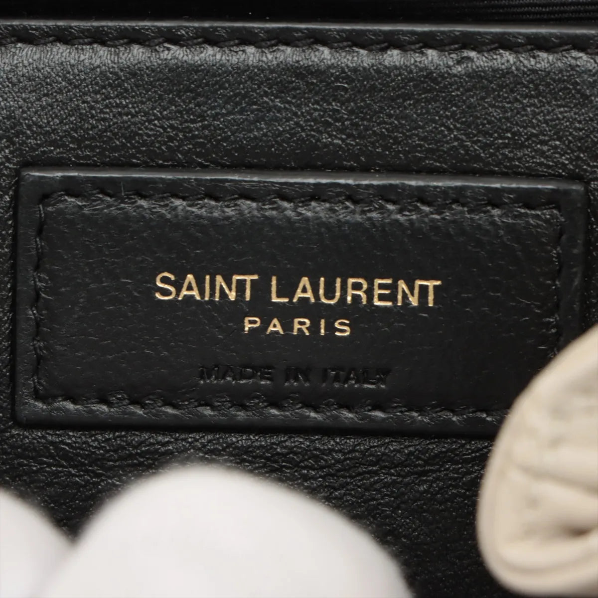 Saint Laurent Paris Mini Nolita Leather Chain Shoulder Bag White