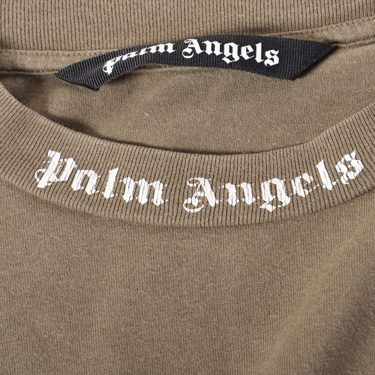 Palm Angels Cotton Oversized T-shirt Olive Green