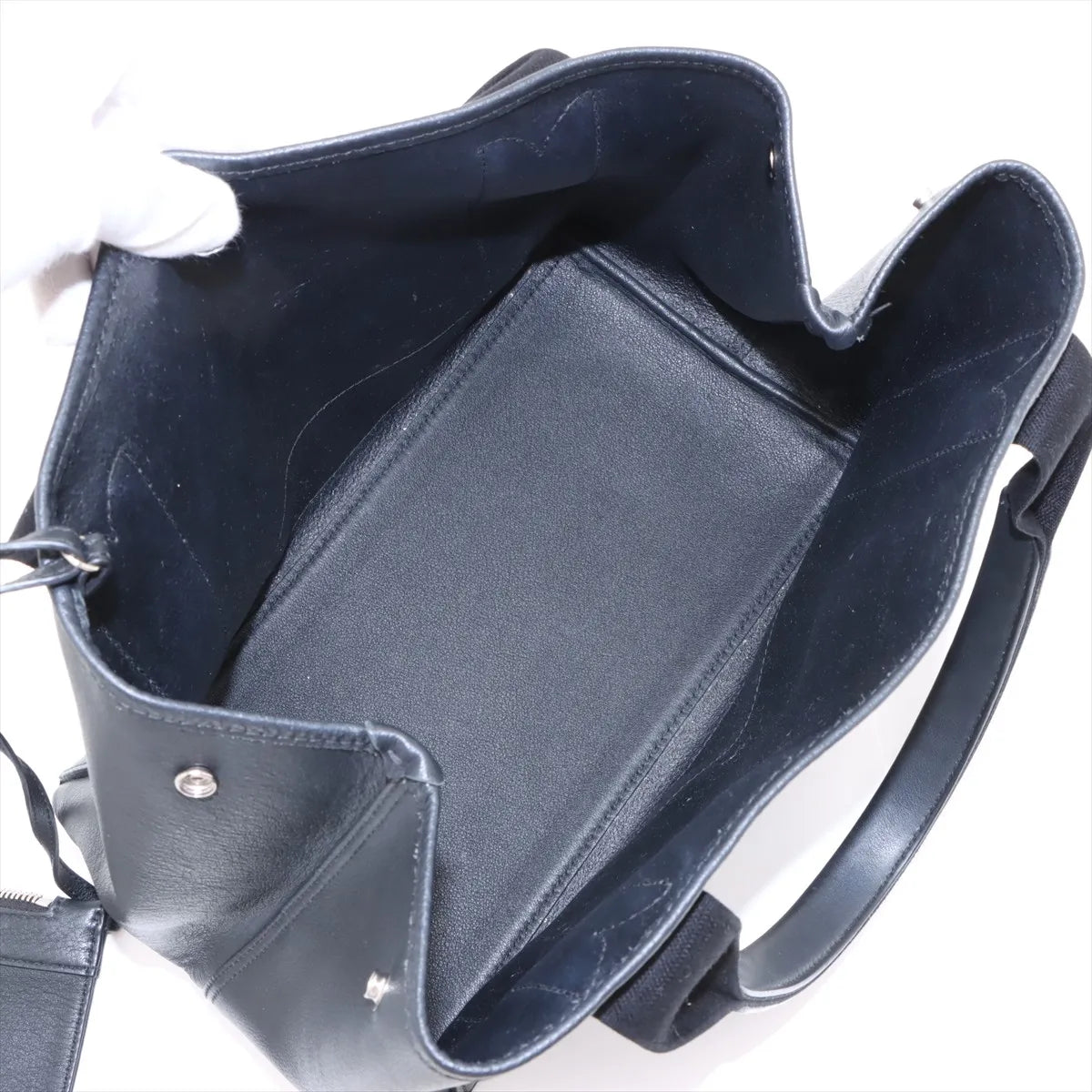 Balenciaga Cabas Leather Tote Bag Black with Pouch