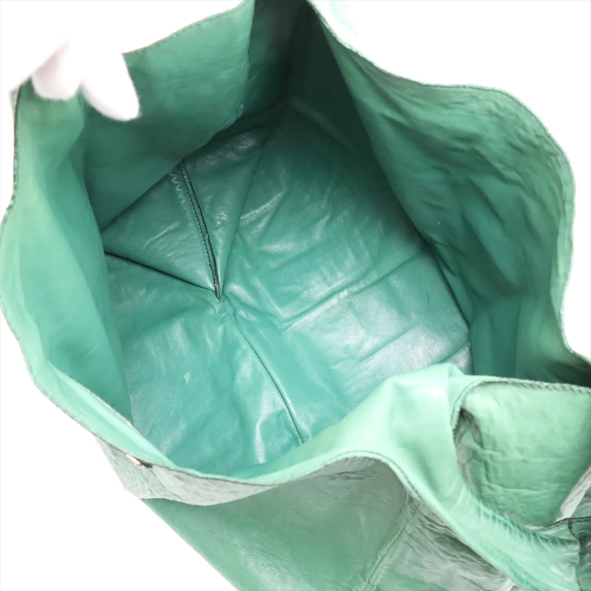 Prada Leather Tote Bag Green