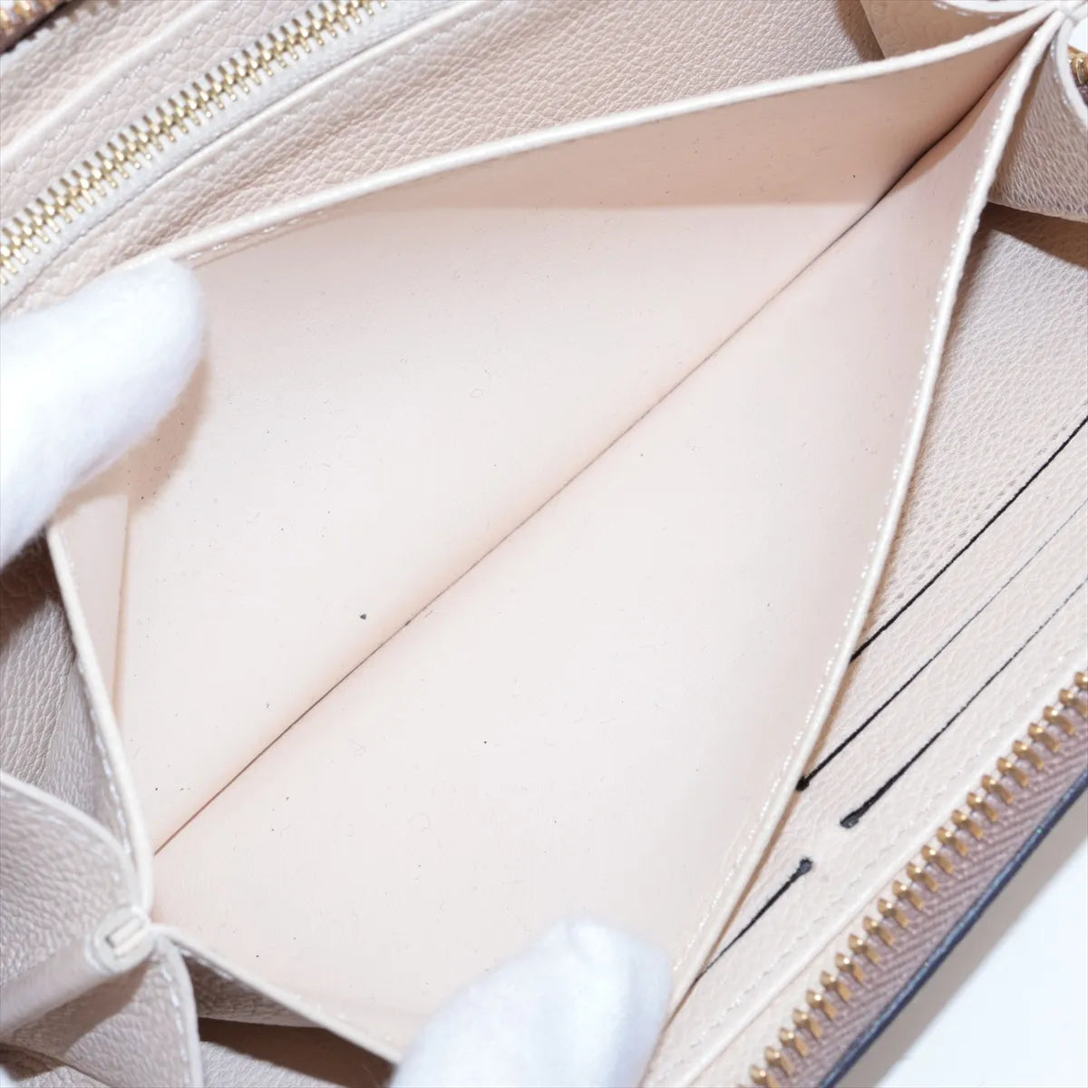 Louis Vuitton Monogram Bicolor Empreinte Zippy Wallet Creme x Bois de Rose