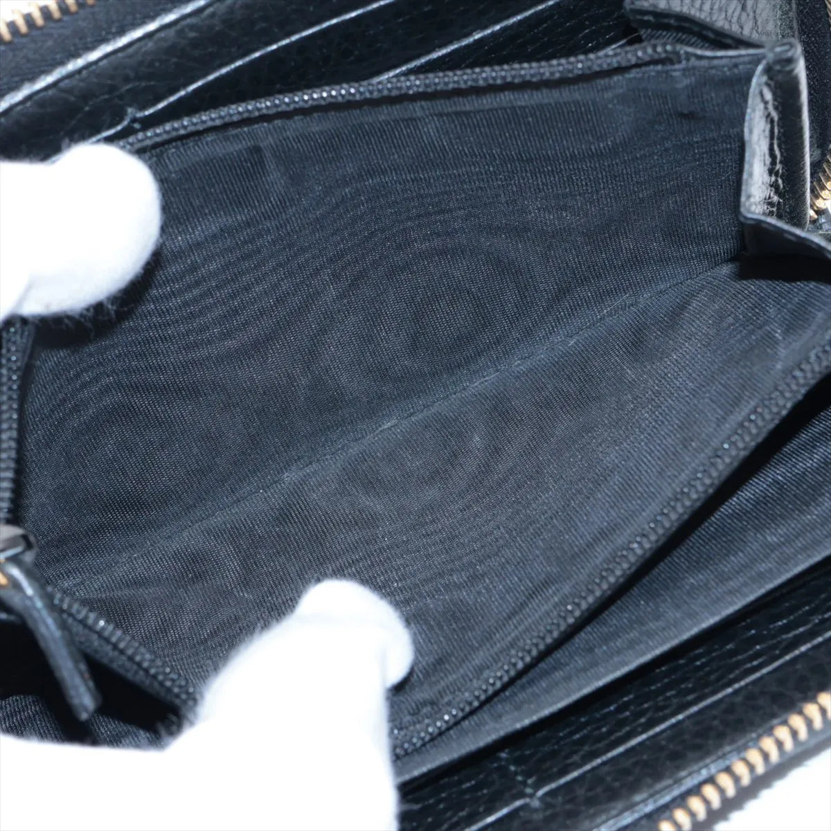 Gucci GG Marmont Leather Zip Round Wallet Black
