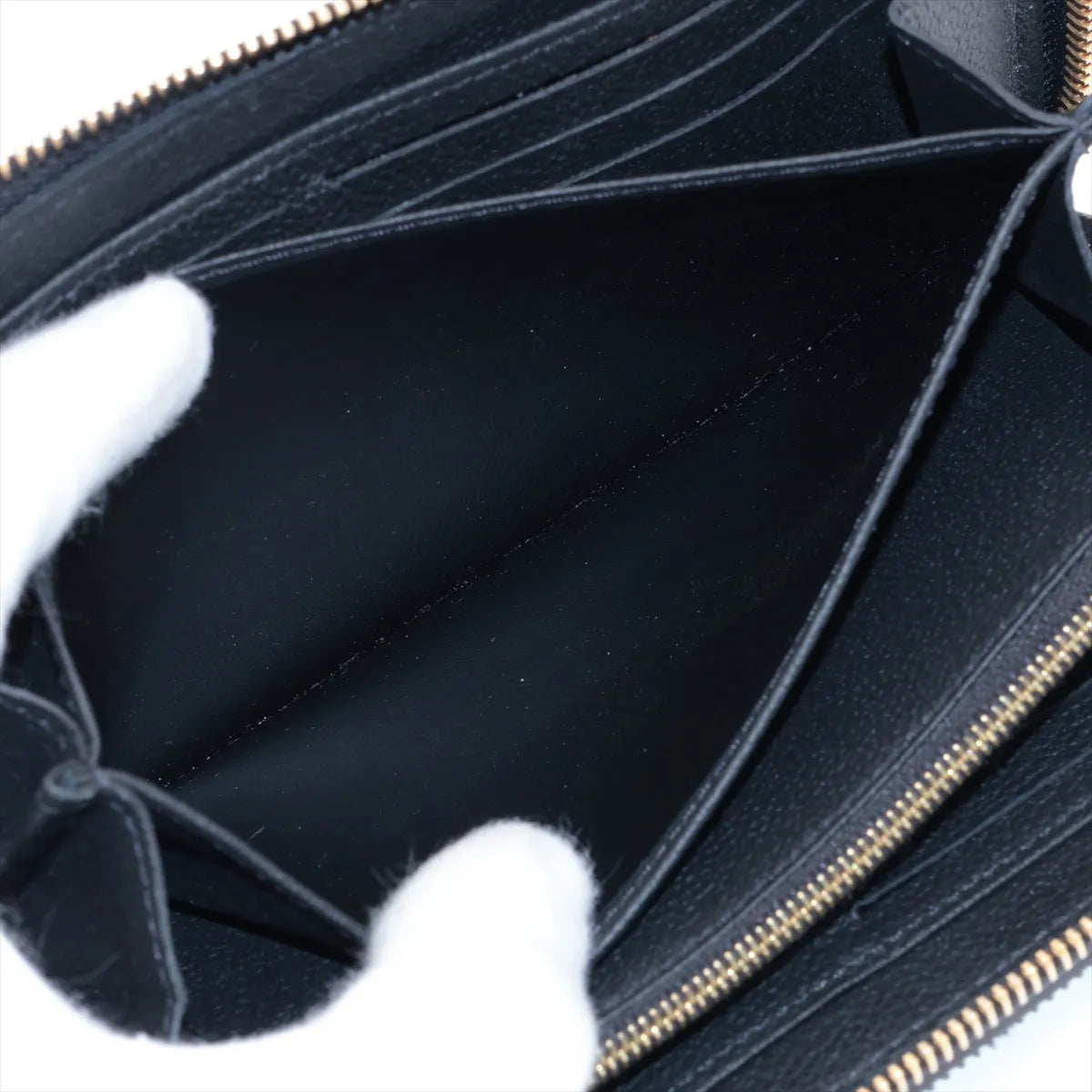 Louis Vuitton Monogram Empreinte Zippy Wallet Black