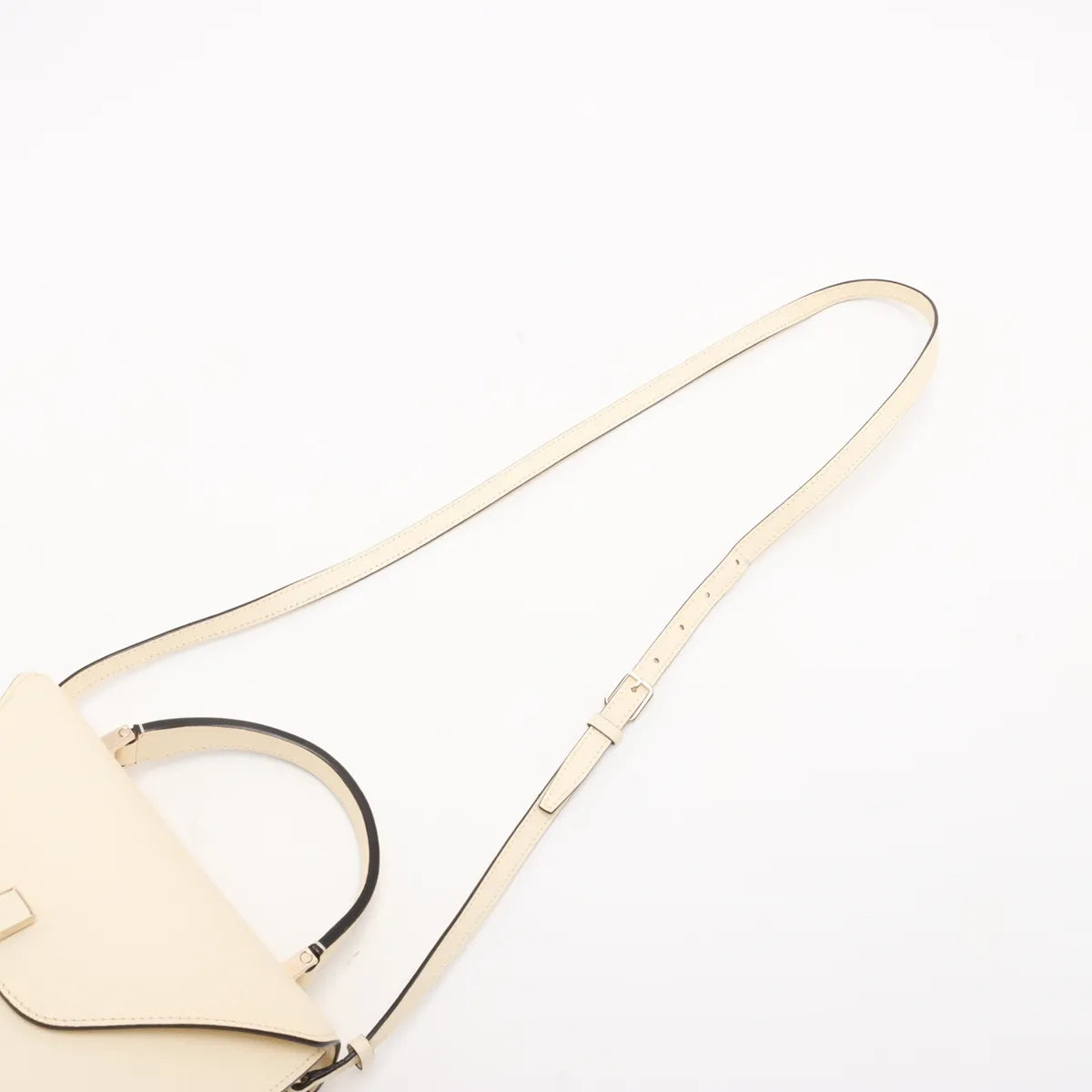 Valextra Medium Iside Leather Two-Way Handbag Beige