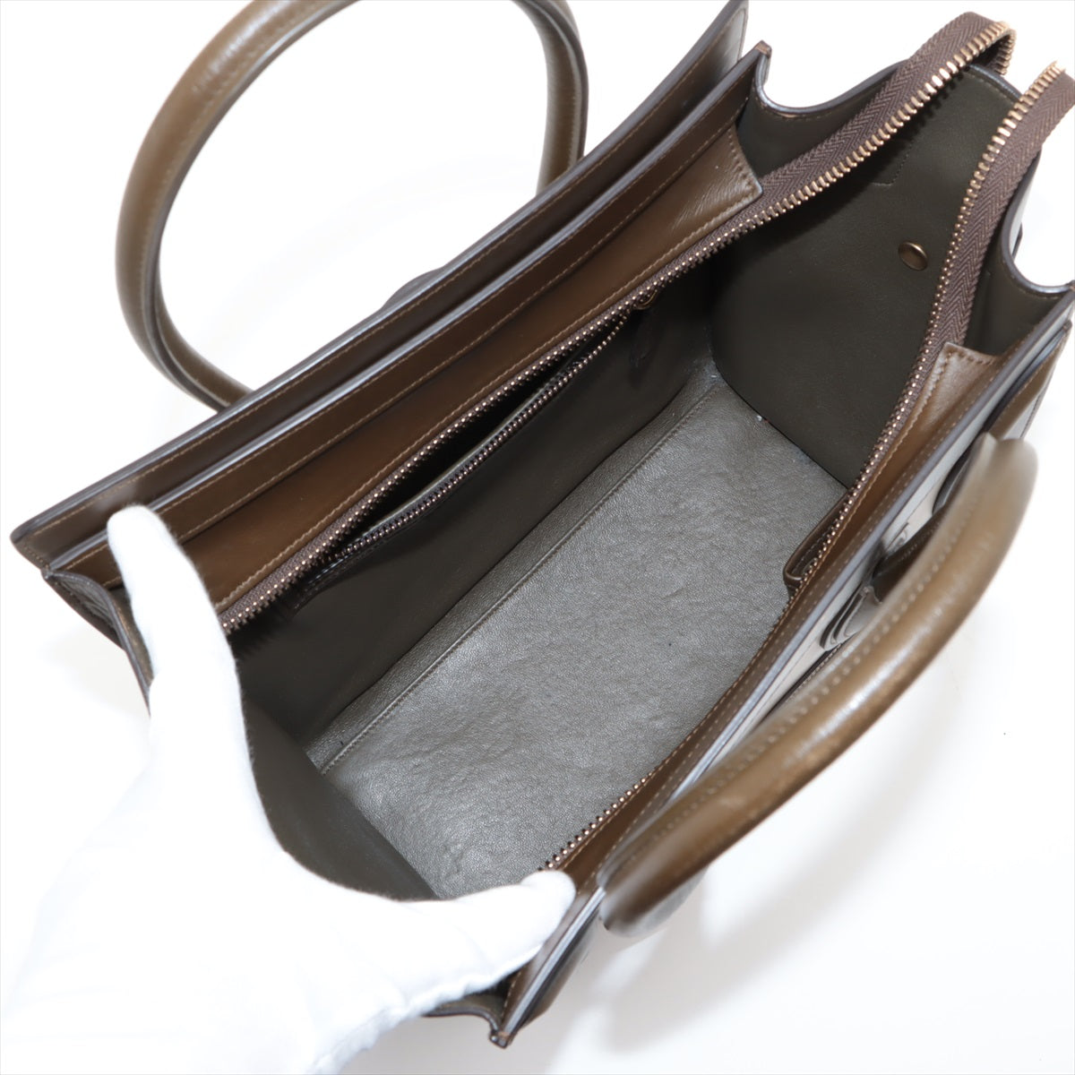 Celine Luggage Micro Shopper Handbag Brown x Beige * PREORDER *