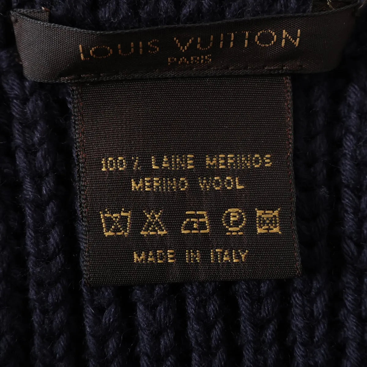 Louis Vuitton Damier Wool Knit Jacket Navy Blue