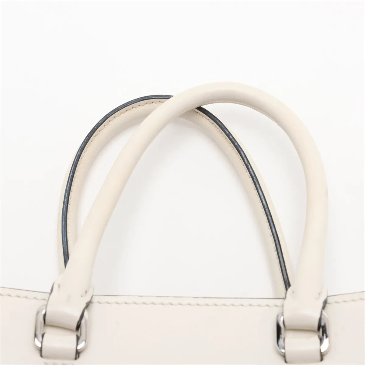 Prada Saffiano Leather Two-Way Handbag White