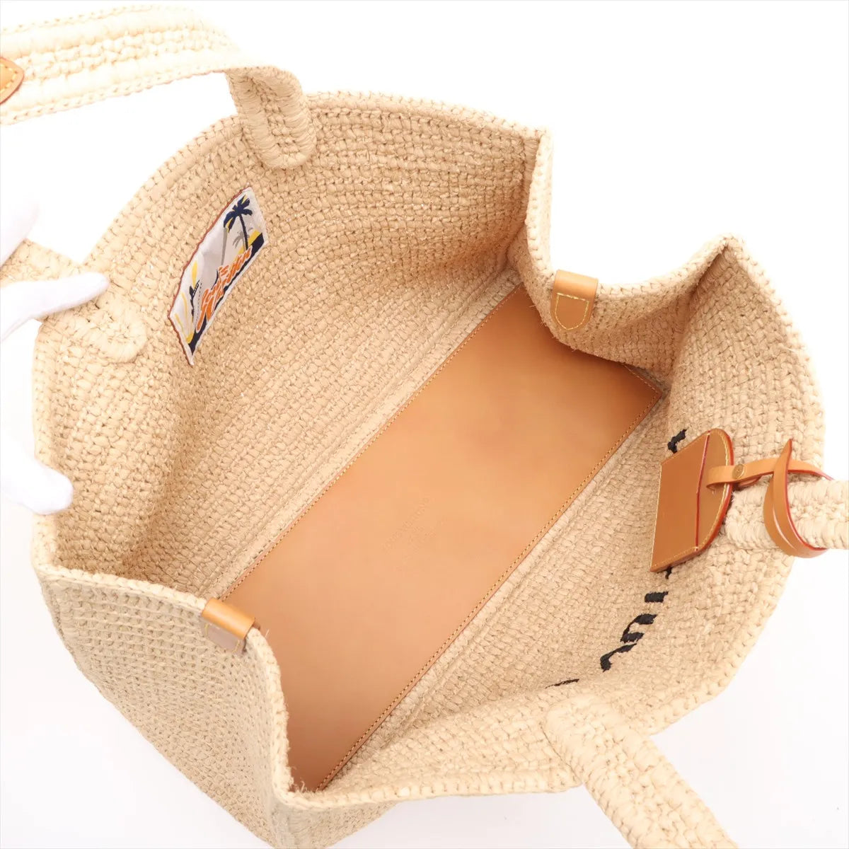 Louis Vuitton Raffia Summer Shopper Tote MM Beige