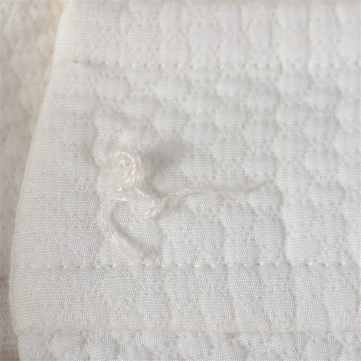 Chanel CC Button Cotton Skirt White