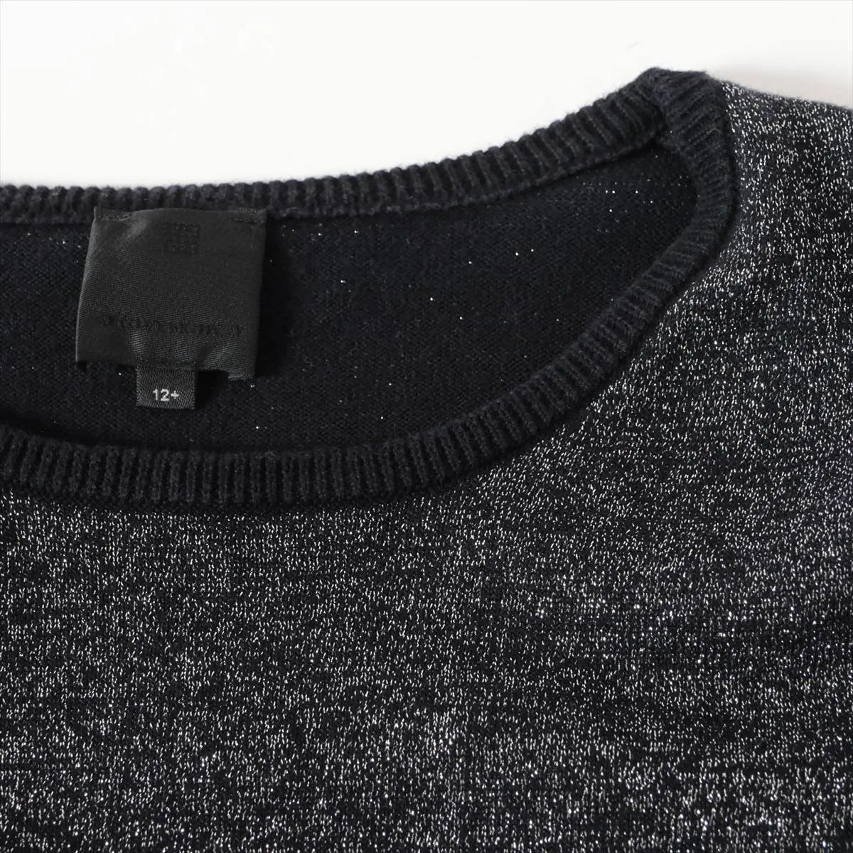 Givenchy Cotton Polyester Knit Dress Black × Silver