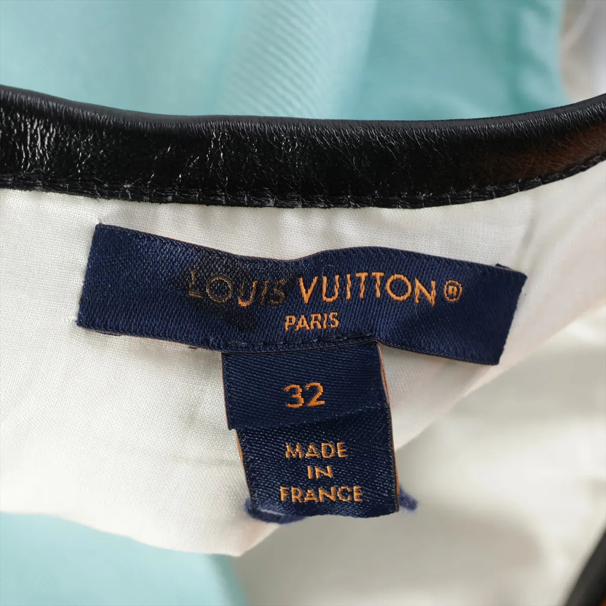 Louis Vuitton Duck Cotton Sleeveless Dress Blue x Orange