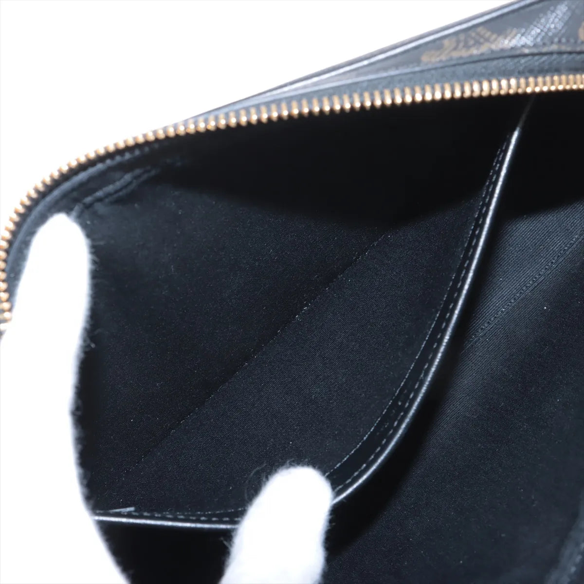 Celine Triomphe Medium Messenger Bag Black x Brown