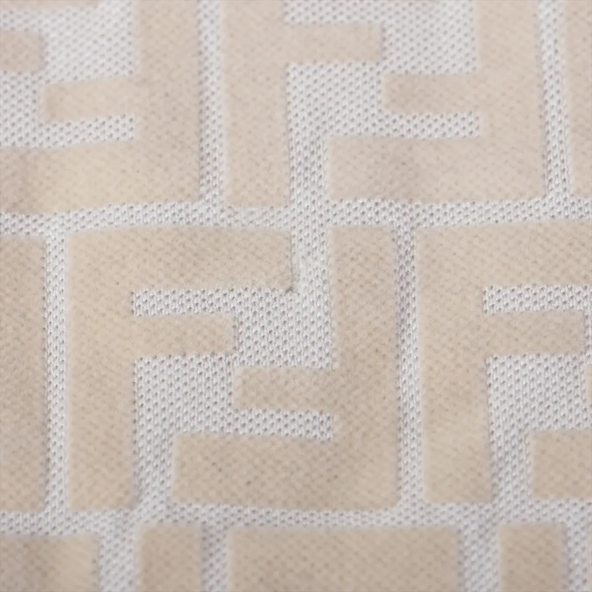Fendi Zucca Cotton T-shirt White x Beige