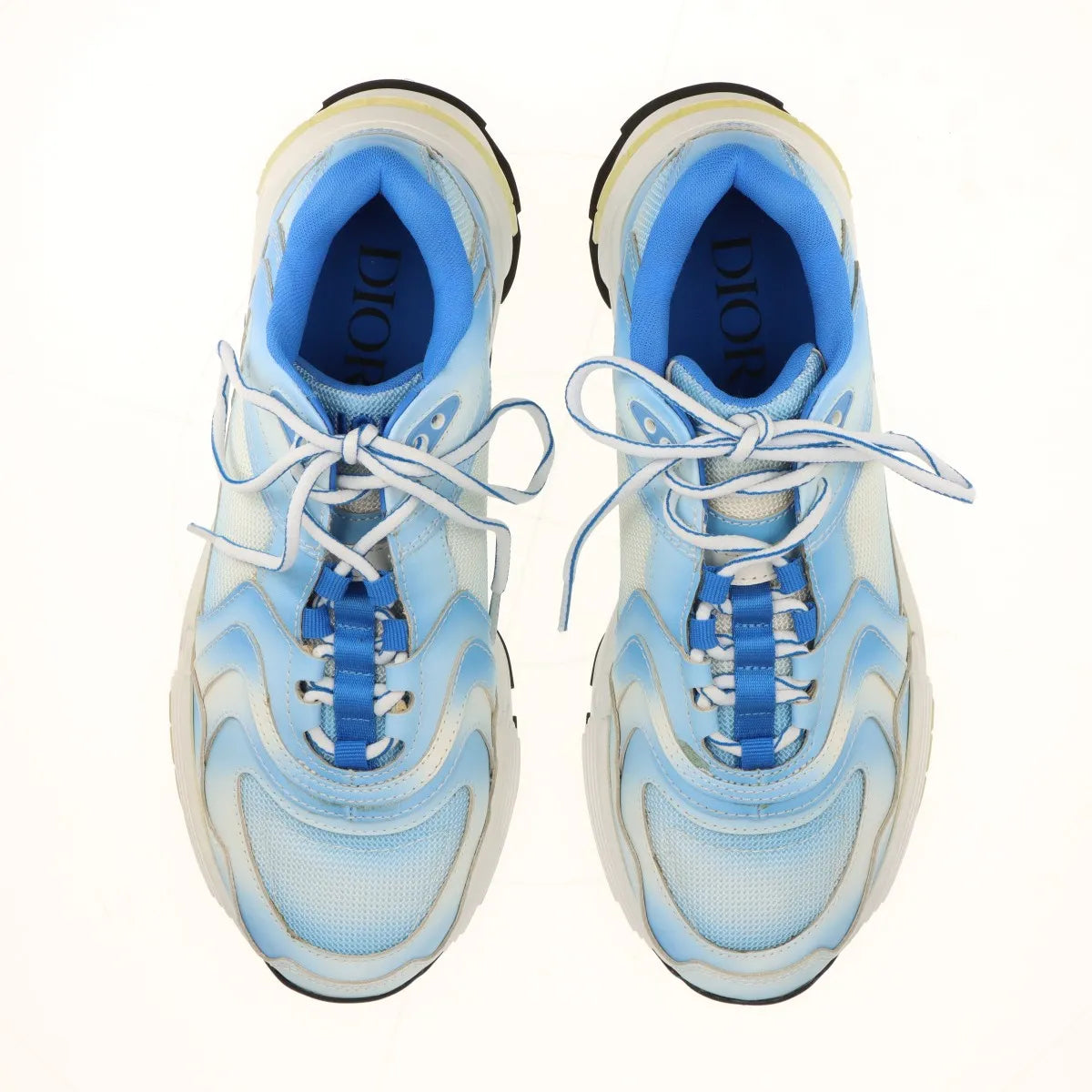 Dior CD1 Leather Fabric Men's Sneakers Blue x White