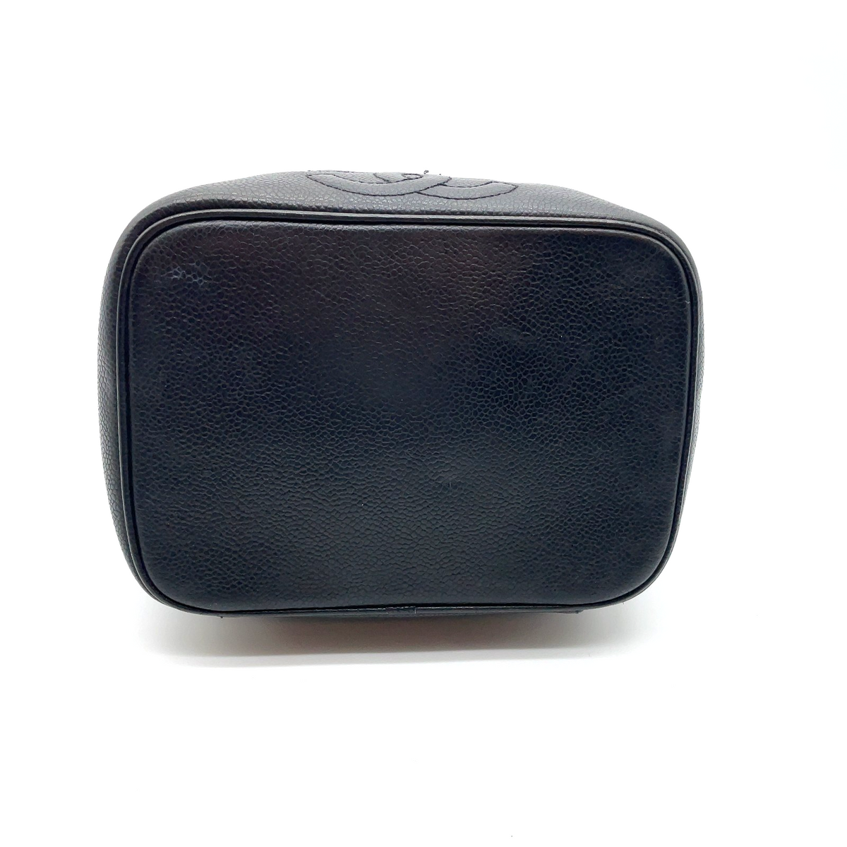 Chanel CC Logo Caviar Leather Vanity Bag Black