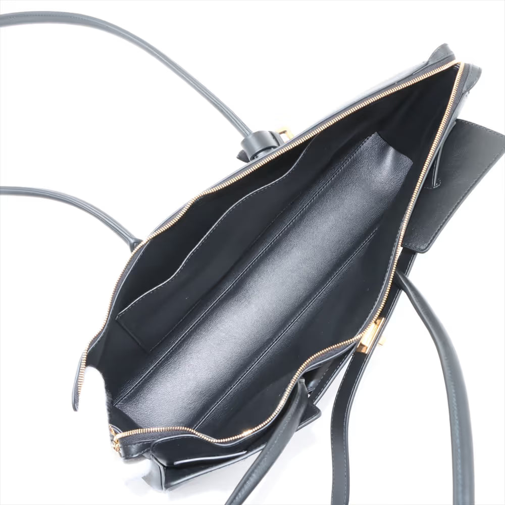 Balenciaga Bel Air Leather Shoulder Bag Black