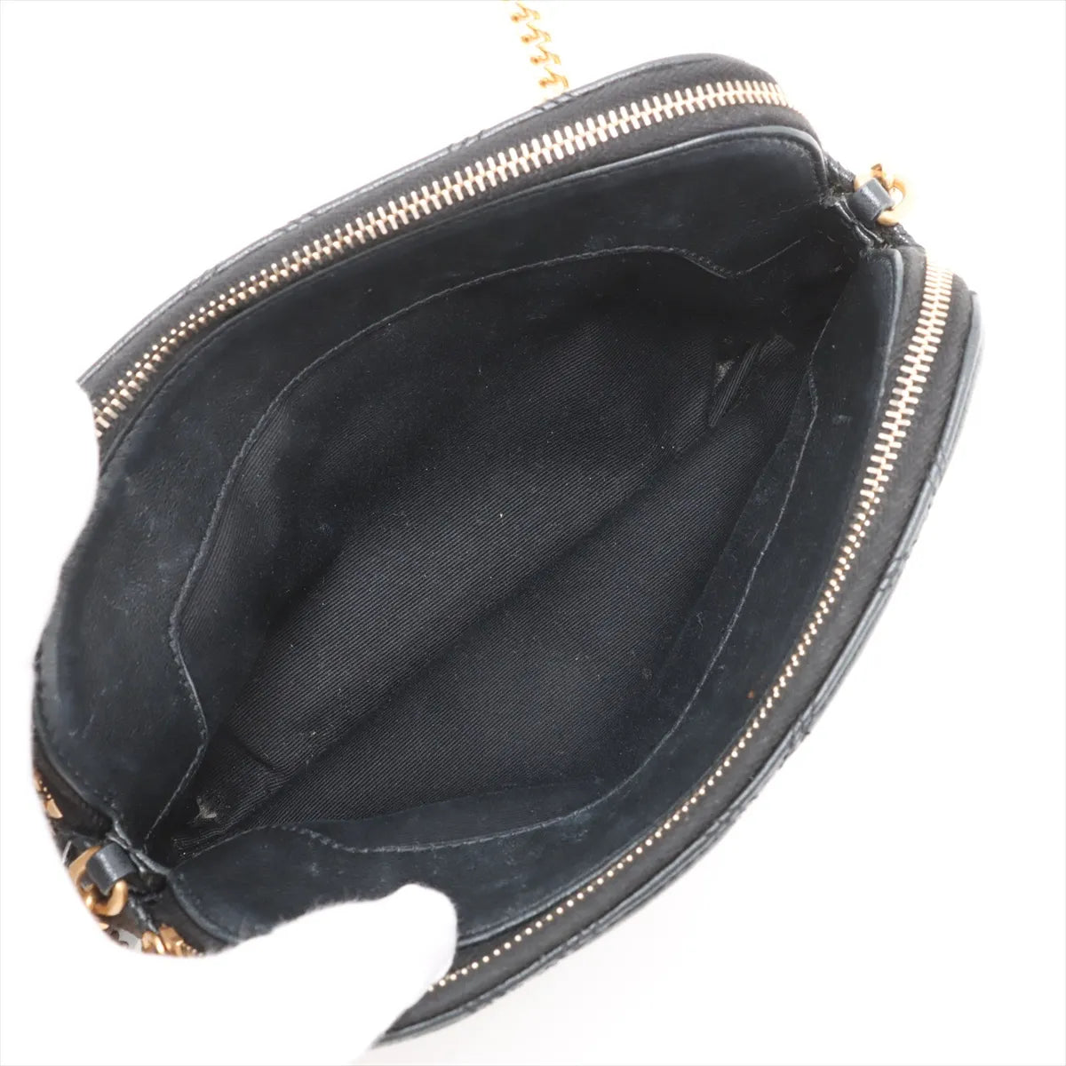 Saint Laurent Paris Becky Leather Chain Shoulder Bag Black
