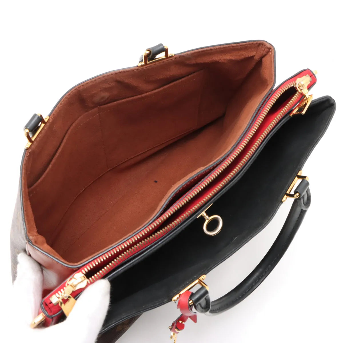 Louis Vuitton Monogram Millefeuille Shoulder Bag Cerise x Brown