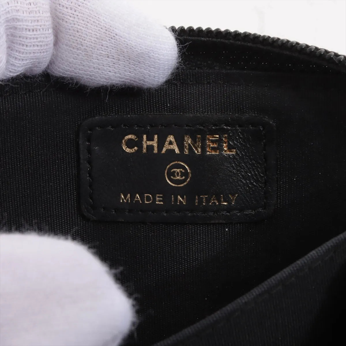 Chanel Boy Chanel Caviar Skin Coin Purse Black