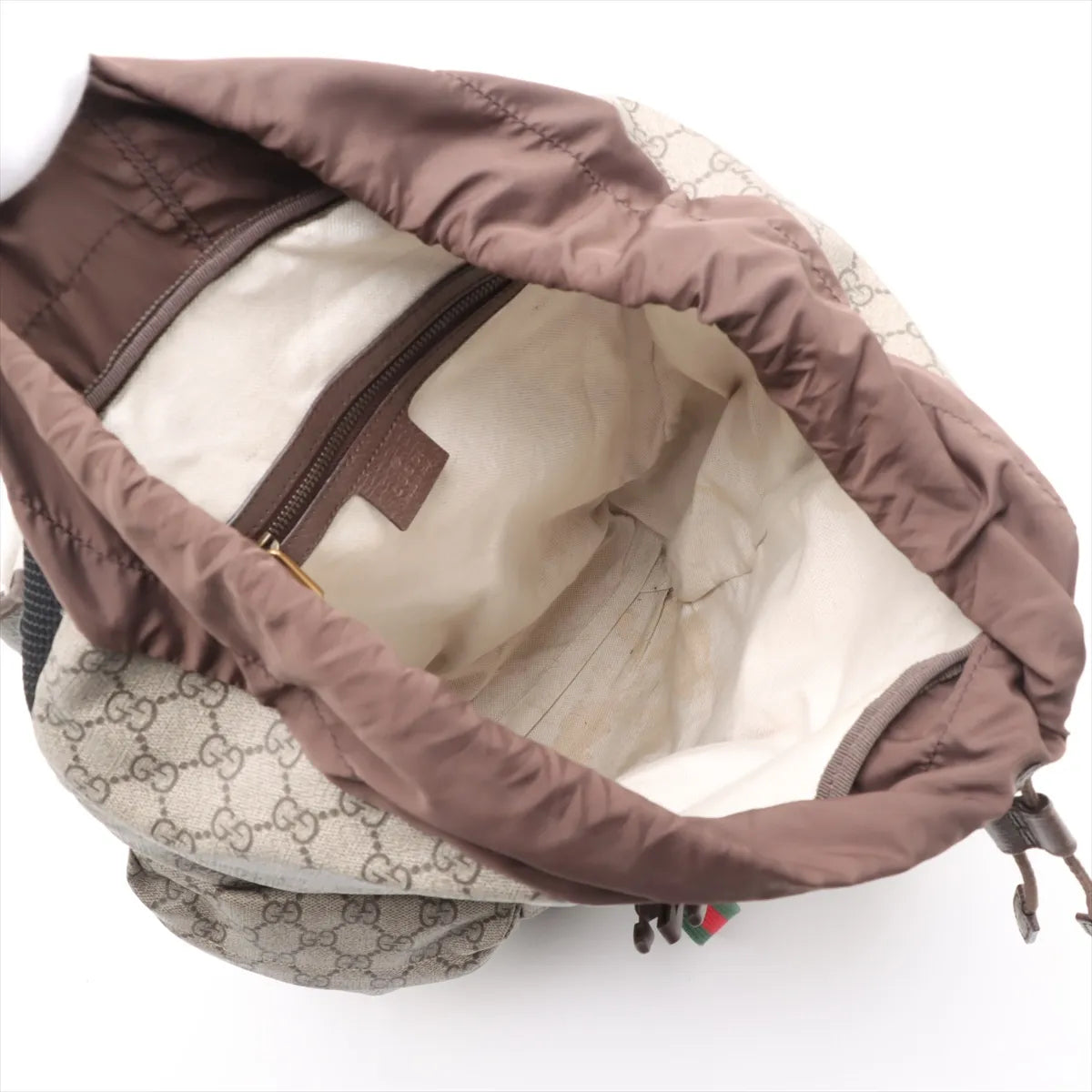 Gucci GG Supreme Leather Backpack Beige