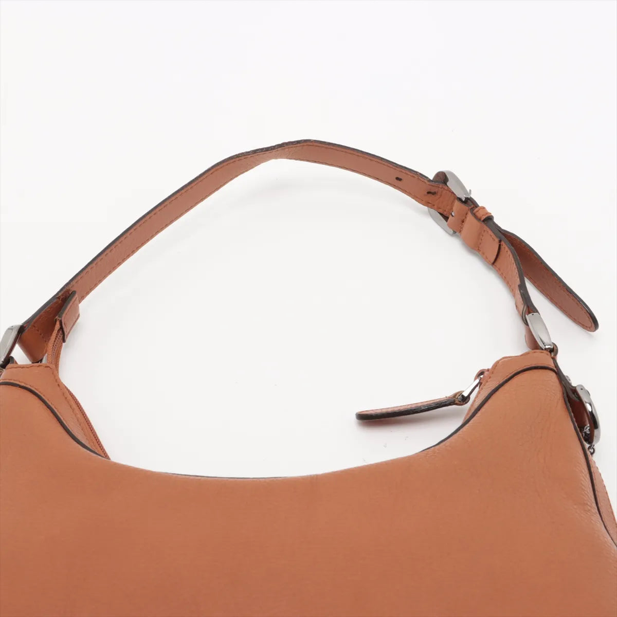 Gucci Leather Hobo Shoulder Bag Brown