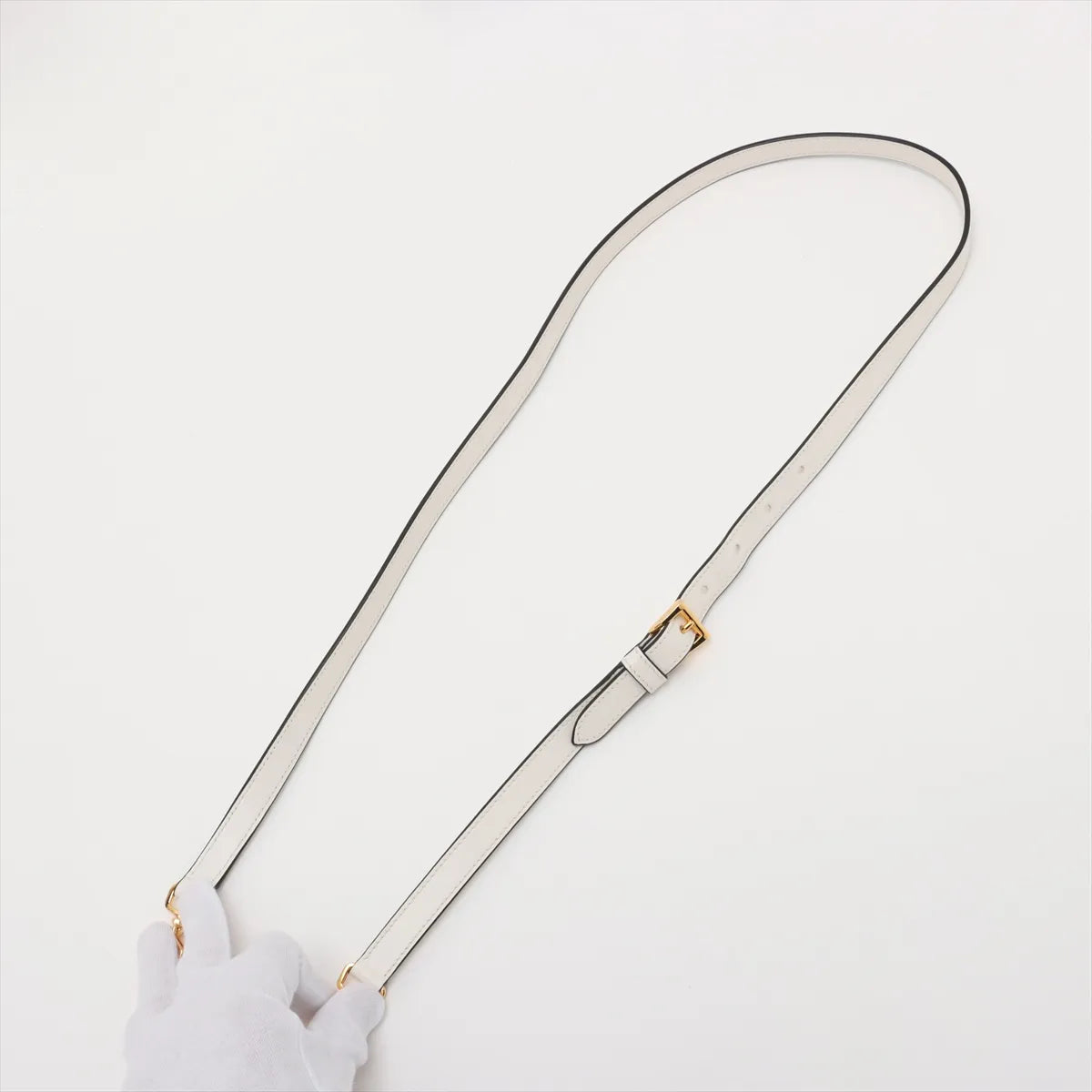 Prada Saffiano Leather Two-Way Handbag White