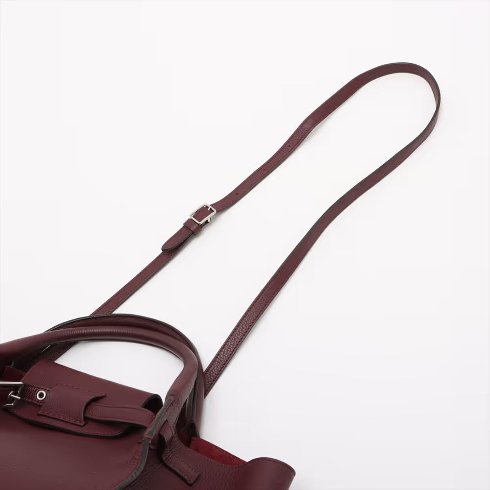 Celine Big Bag Small Leather Two-Way Shoulder Bag Bordeaux