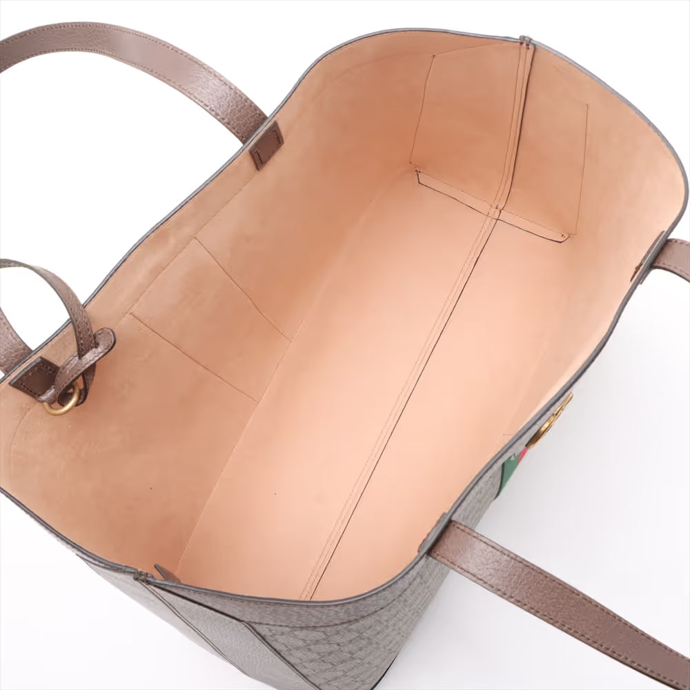 Gucci GG Supreme Ophidia Tote Bag Brown