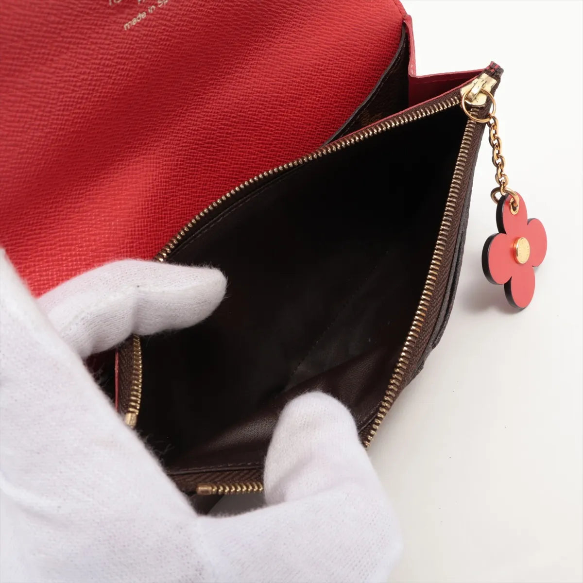 Louis Vuitton Monogram Emilie Long Wallet Poppy Red