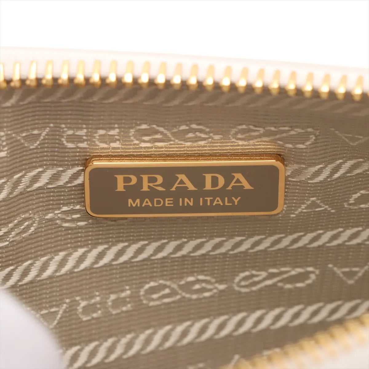 Prada Saffiano Leather Chain Shoulder Bag White