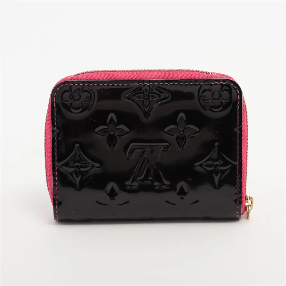 Louis Vuitton Vernis Zipper Small Wallet— Black and Pink