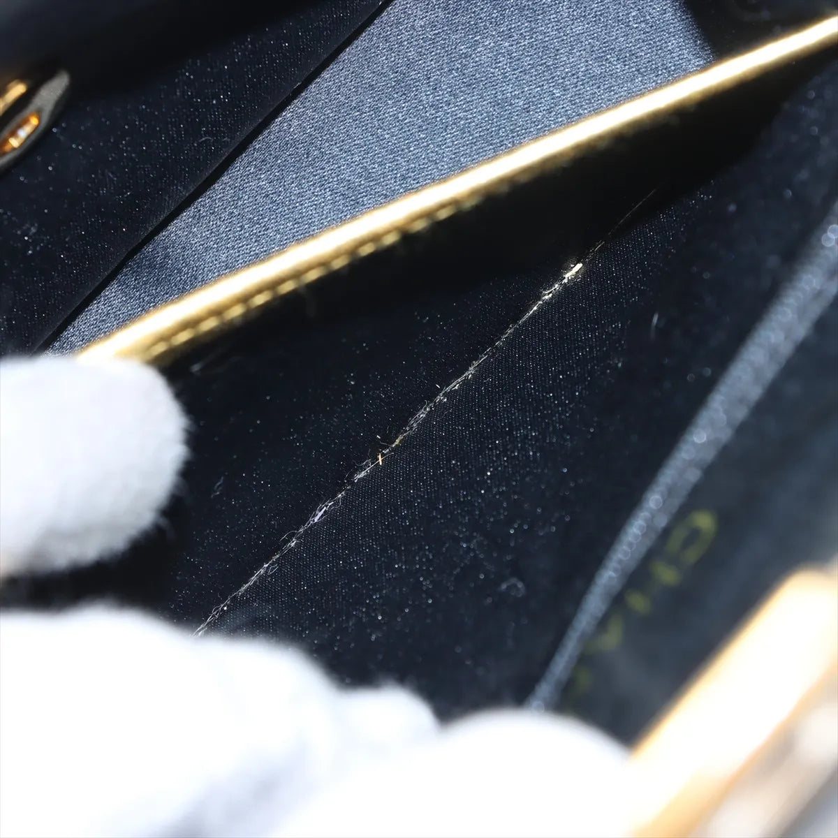 Chanel Mini Matelasse Satin x Leather Single Flap Single Chain Bag Black