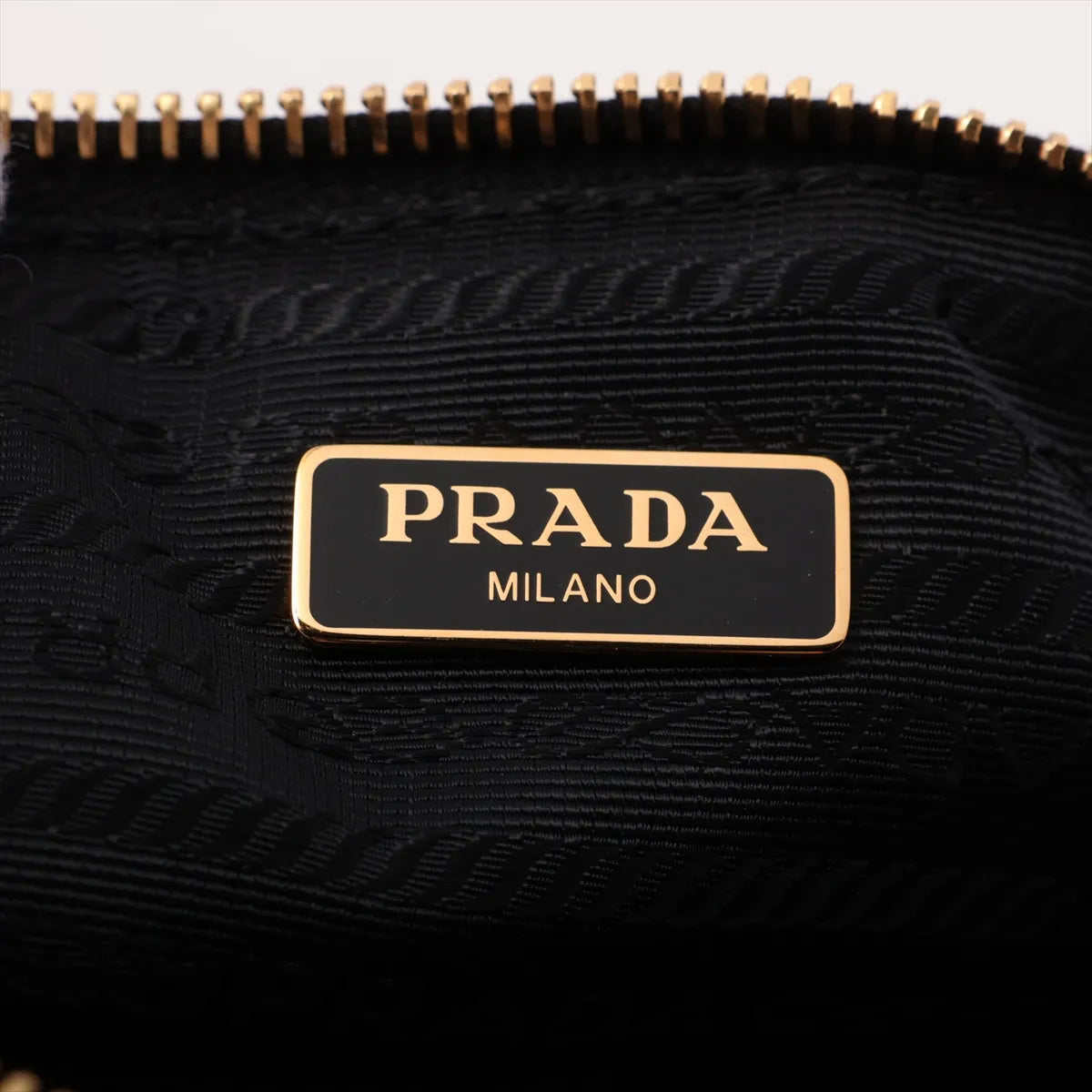Prada Tessuto Nylon Leather Chain Shoulder Bag Black