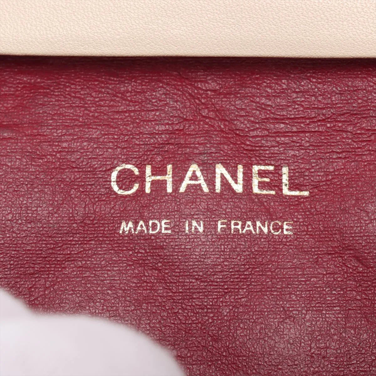 Chanel CC Logo Matelasse Lambskin Chain Shoulder Bag Beige