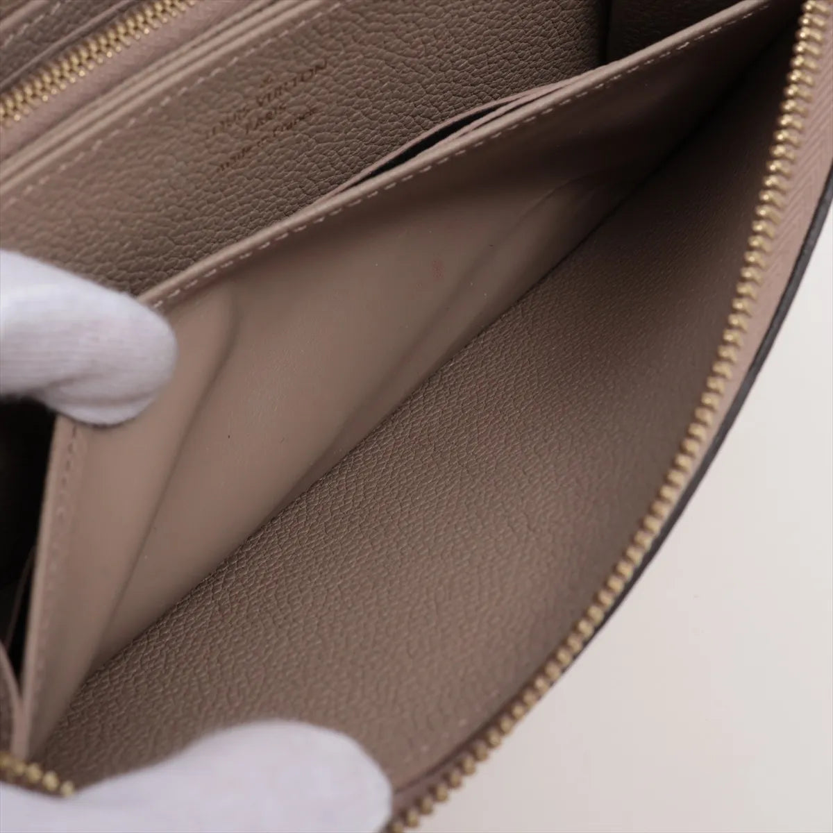 Louis Vuitton Bicolor Monogram Empreinte Zippy Wallet Tourterelle x Creme