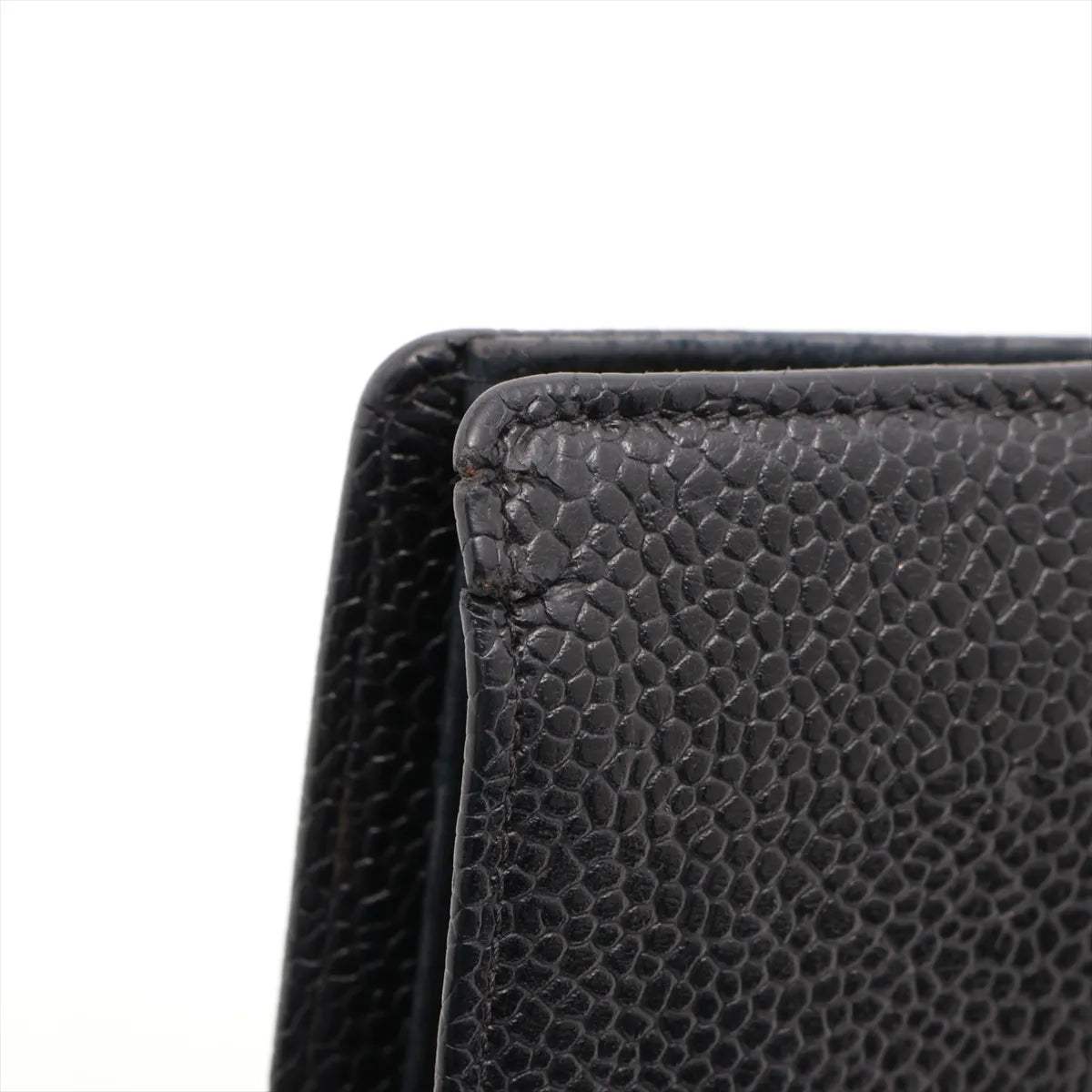 Chanel CC Logo Caviar Skin Long Wallet Black
