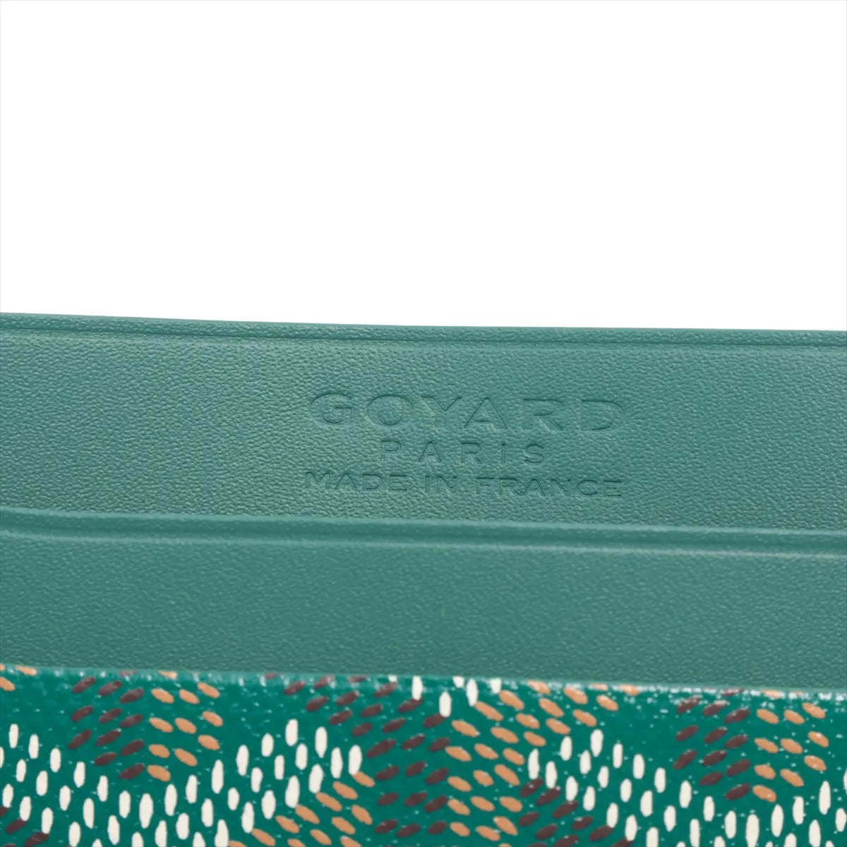 Goyard Herringbone Saint-Sulpice Card Case Green