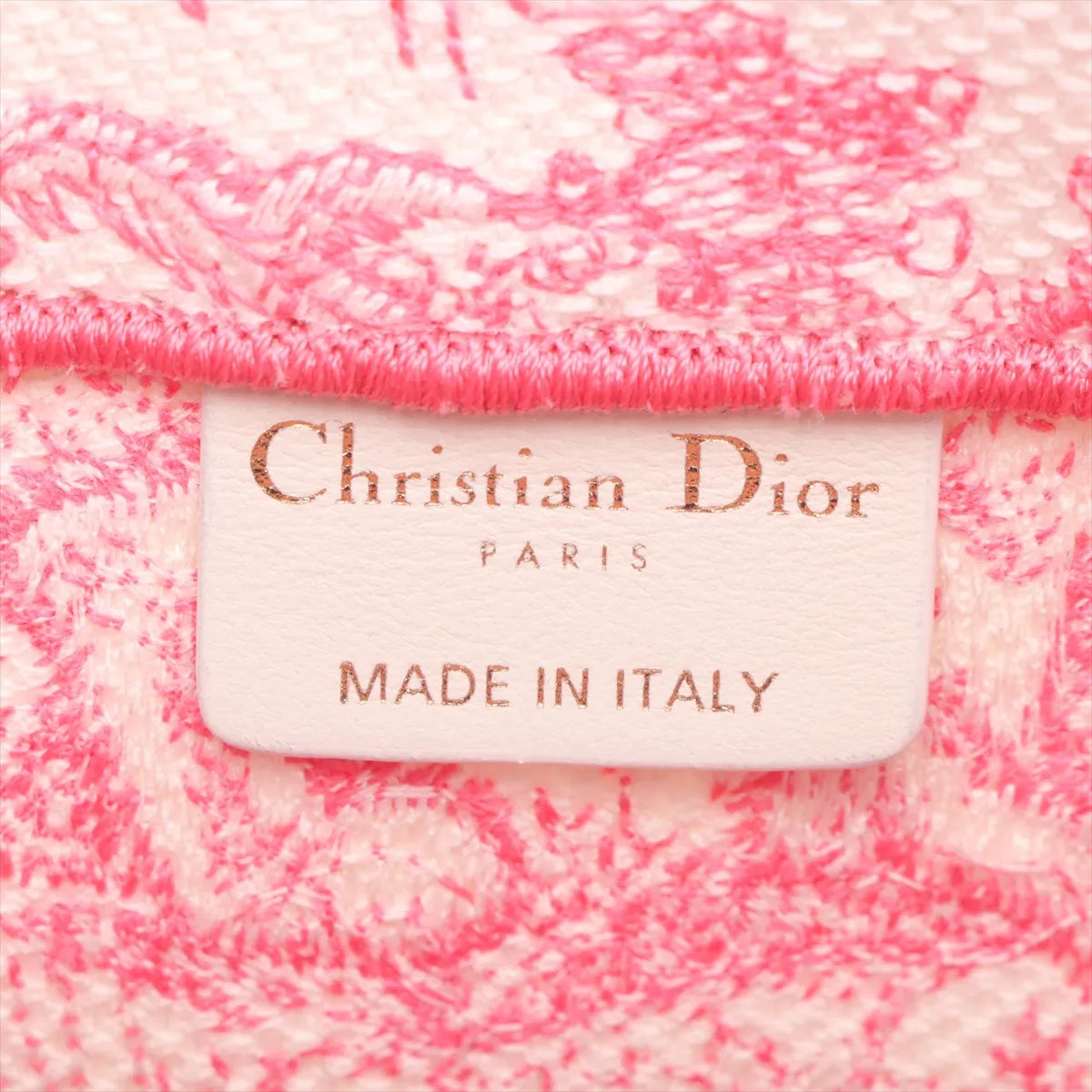 Christian Dior Toile De Jouy Embroidery Medium Book Tote Bag Pink