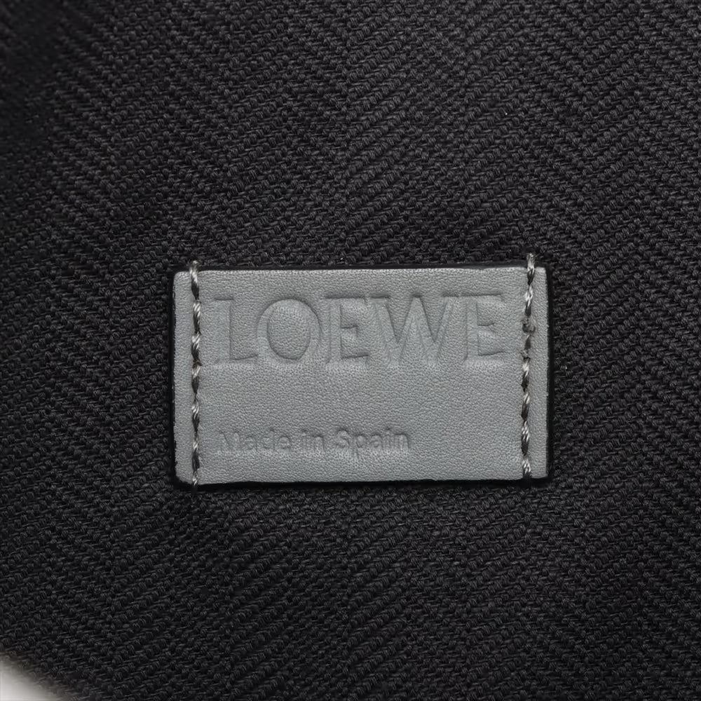 Loewe Cubi Leather Crossbody Bag Gray