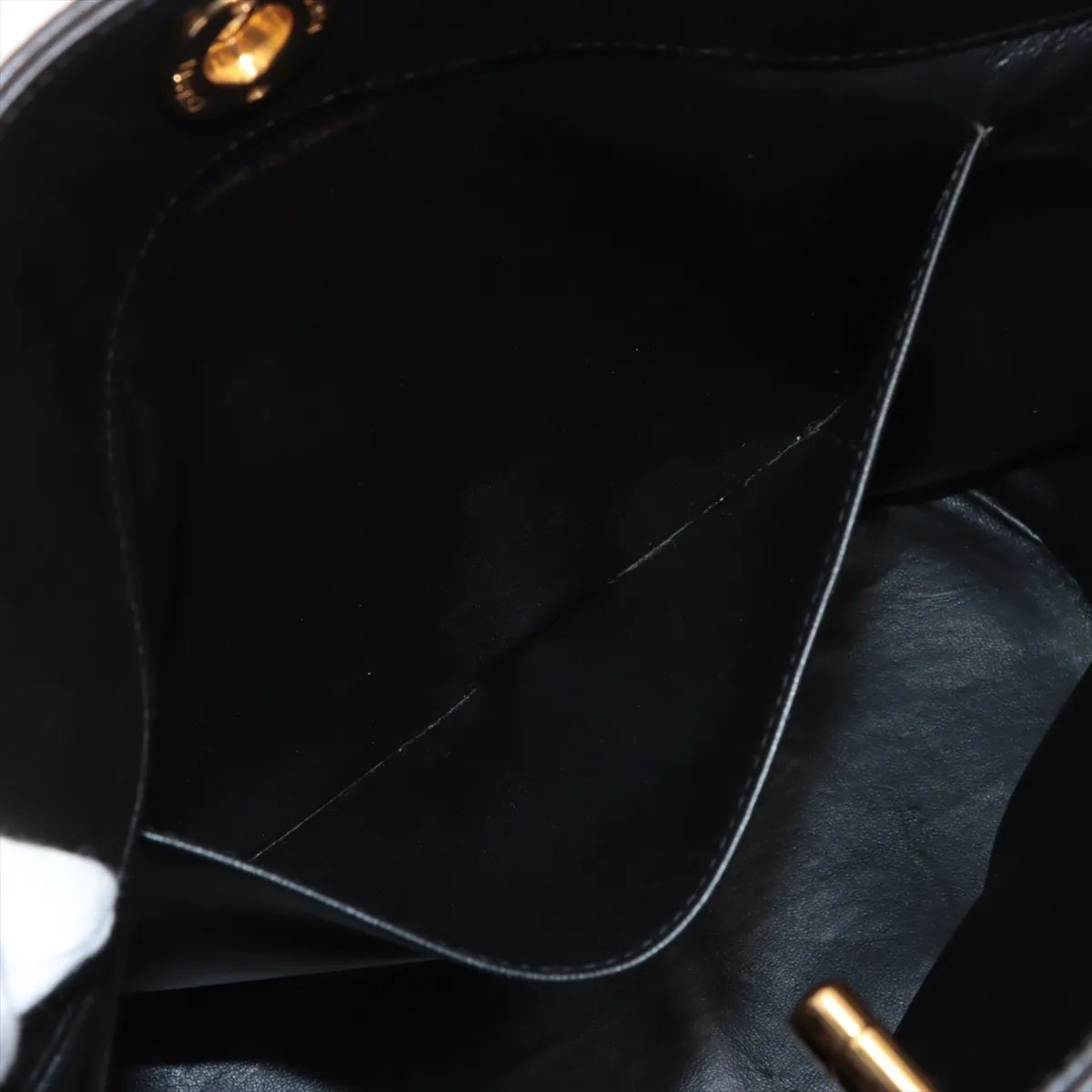 Chanel CC Logo Matelasse Lambskin Chain Tote Bag Black