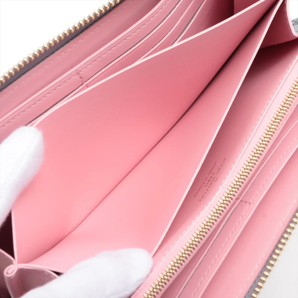 Louis Vuitton Taurillon Zippy Long Wallet Comet Blue Marine x Pink