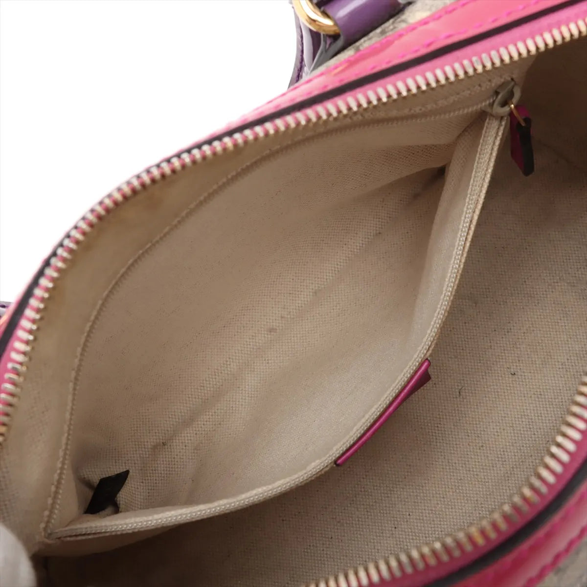 Gucci GG Supreme Patent Leather Handbag Multicolor