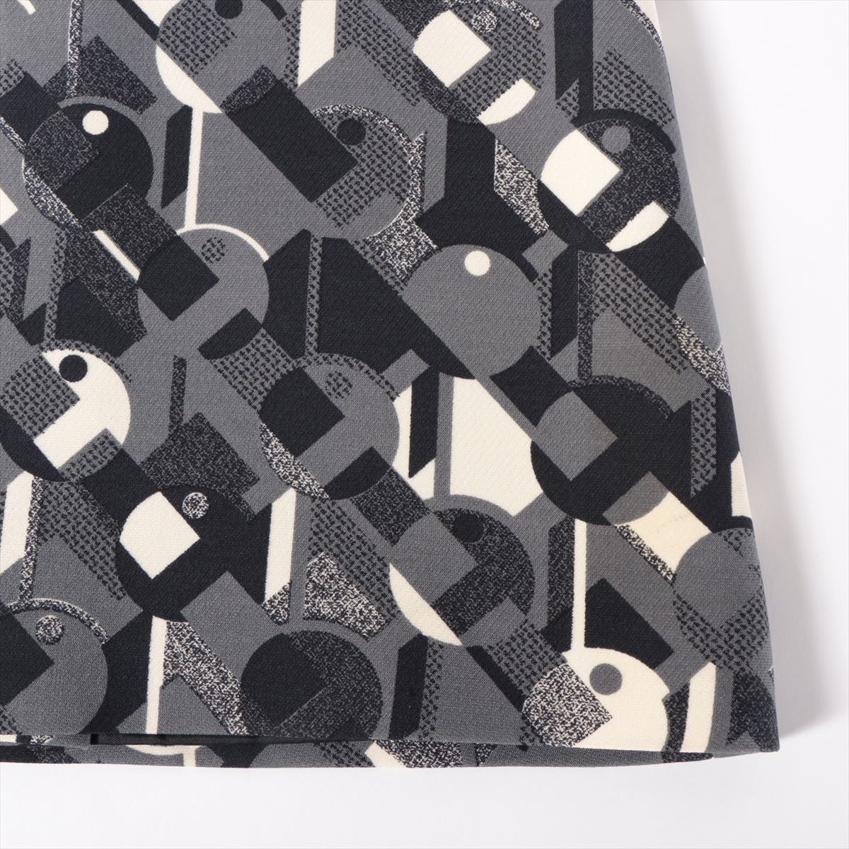 Prada Mosaic Printed Skirt  Black x Gray